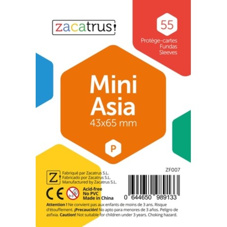 55 fundas mini Asia (43x65 mm).