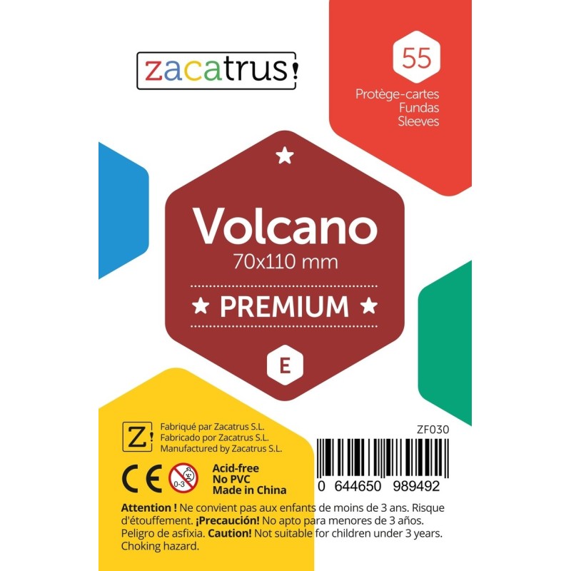 55 fundas Volcano premium (70 x 110 mm).