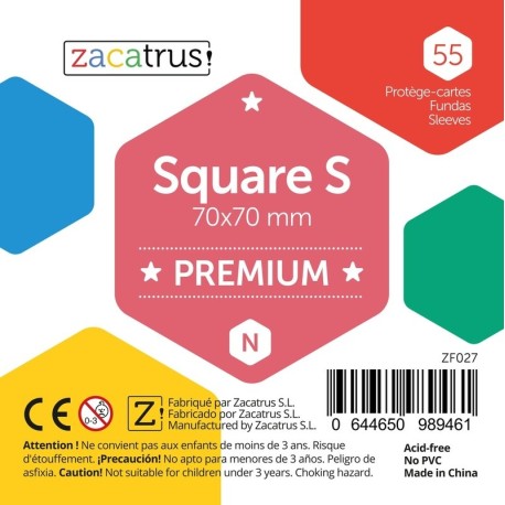 55 fundas Square S premium (70 x 70 mm).