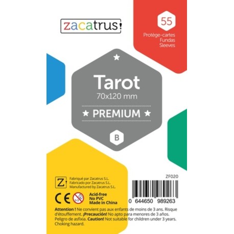 55 premium Tarot Sleeves (70 x 120 mm).