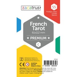 55 premium French Tarot sleeves (61 x 112 mm).
