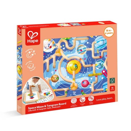 Laberinto espacial y Tangram.
