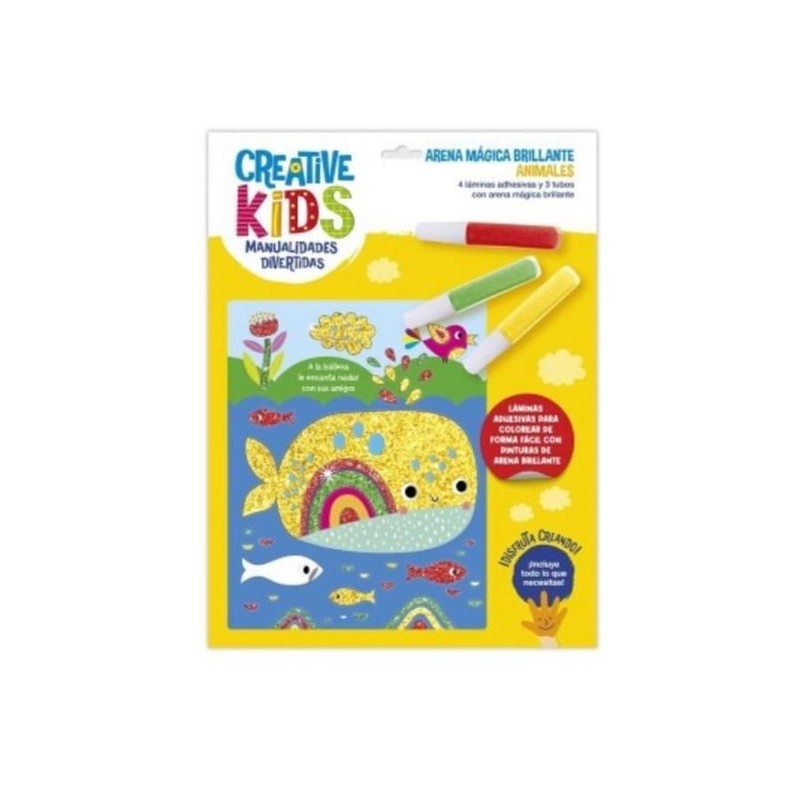 Manualidades divertidas: Arena Mágica Brillante - Animales.