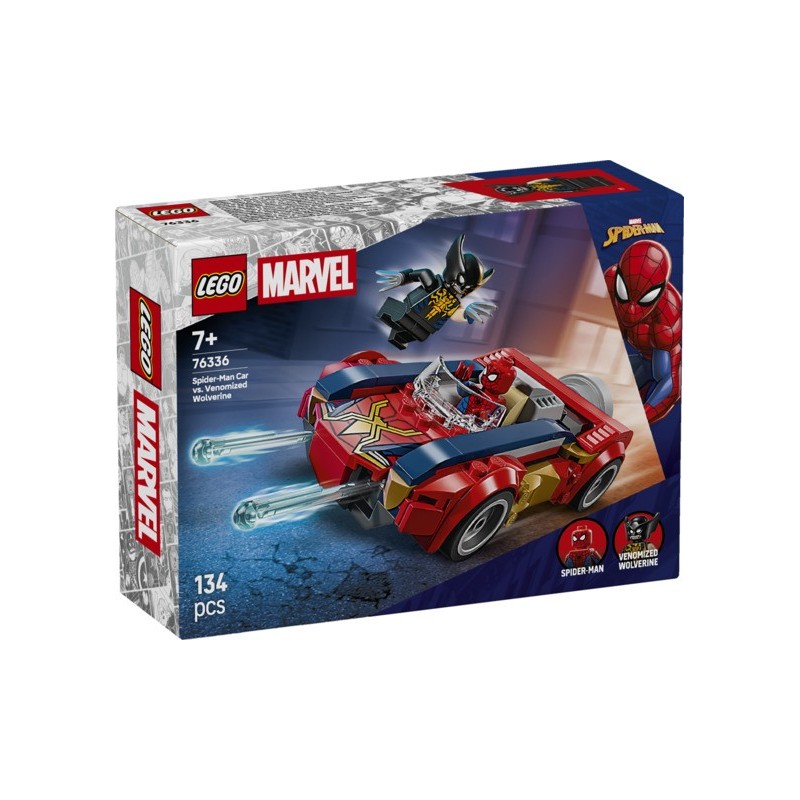 Coche de Spider-Man vs. Lobezno Venomizado.