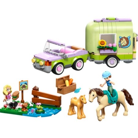 Horse and baby foal trailer.