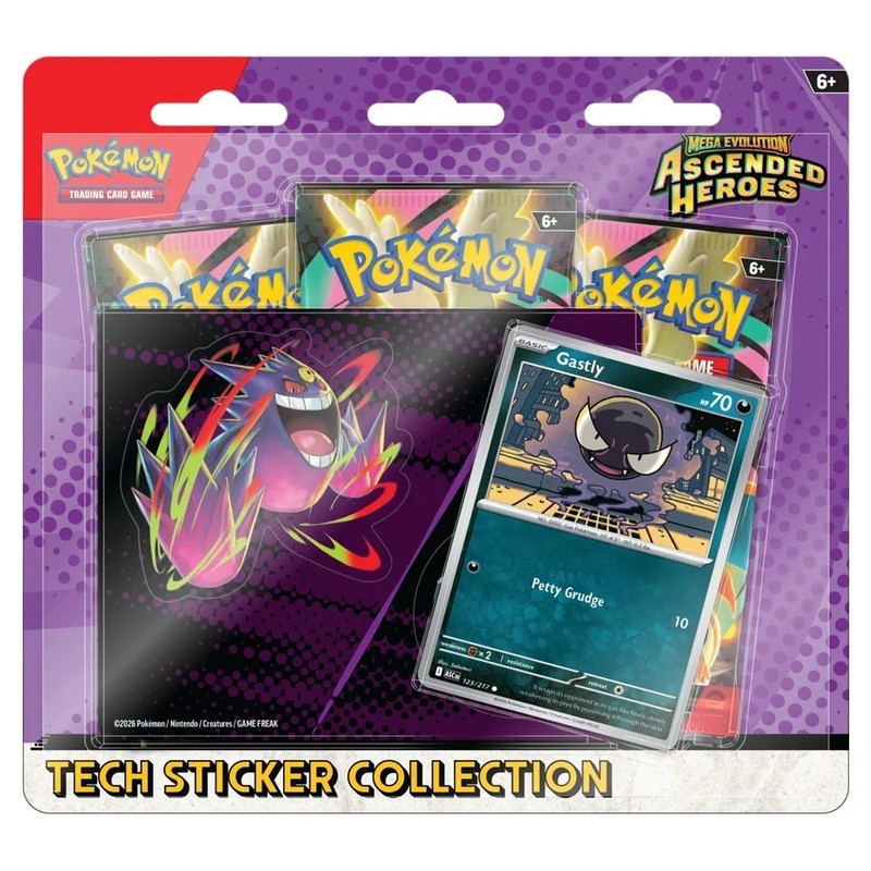 Pokemon: Héroes ascendentes. Colección con pegatinas Gastly. Español