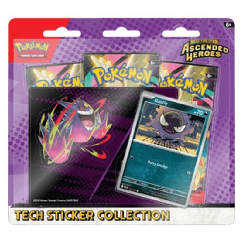 Pokemon: Héroes ascendentes. Colección con pegatinas Gastly. (Inglés).