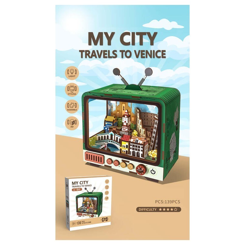 Puzzle 3D de madera. Venecia.