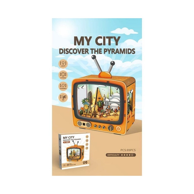 Puzzle 3D de madera. The Pyramids.