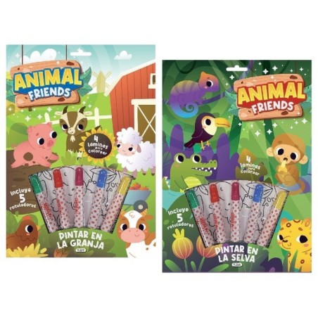 Animal Friends. Pintar en la granja.