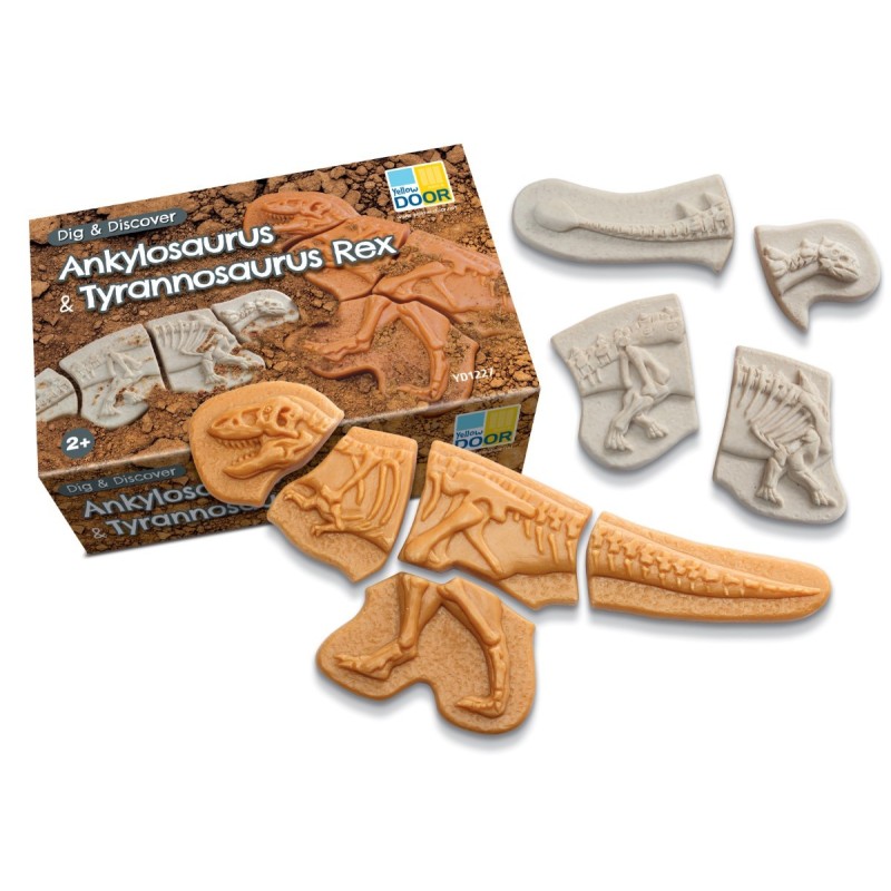 Excava y descubre: Ankylosaurus y Tyrannosaurus rex.