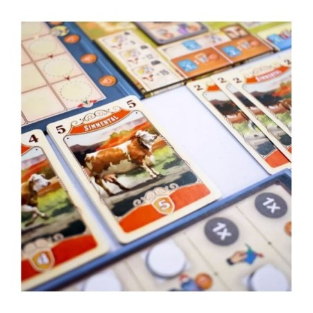 Imagen de las cartas de Simmental del juego de mesa Great Western Trail segunda edición
