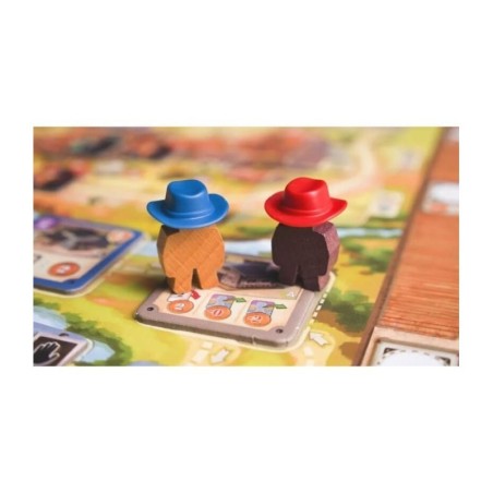 Imagen de los meeples del juego Great Western Trail segunda edición