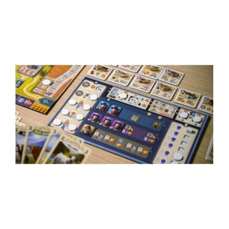 Imagen del tablero de jugador del juego Great Western Trail segunda edición.