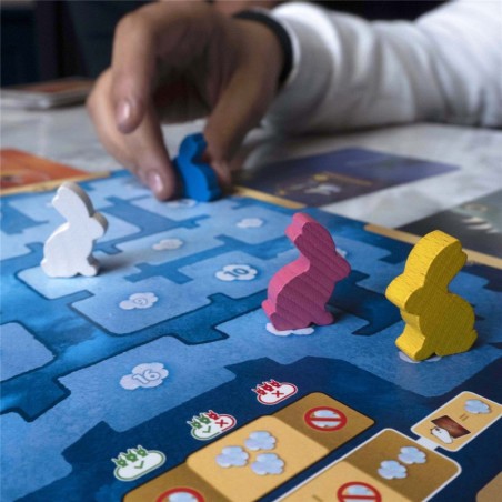 Imagen del tablero y los meeples del juego de mesa Dixit classic