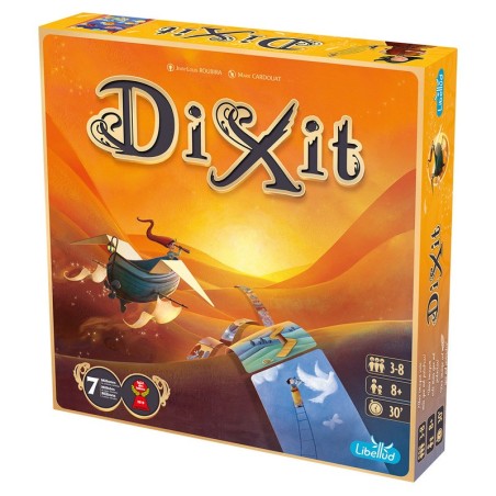 Imagen de la parte frontal de la caja del juego de mesa Dixit Classic.