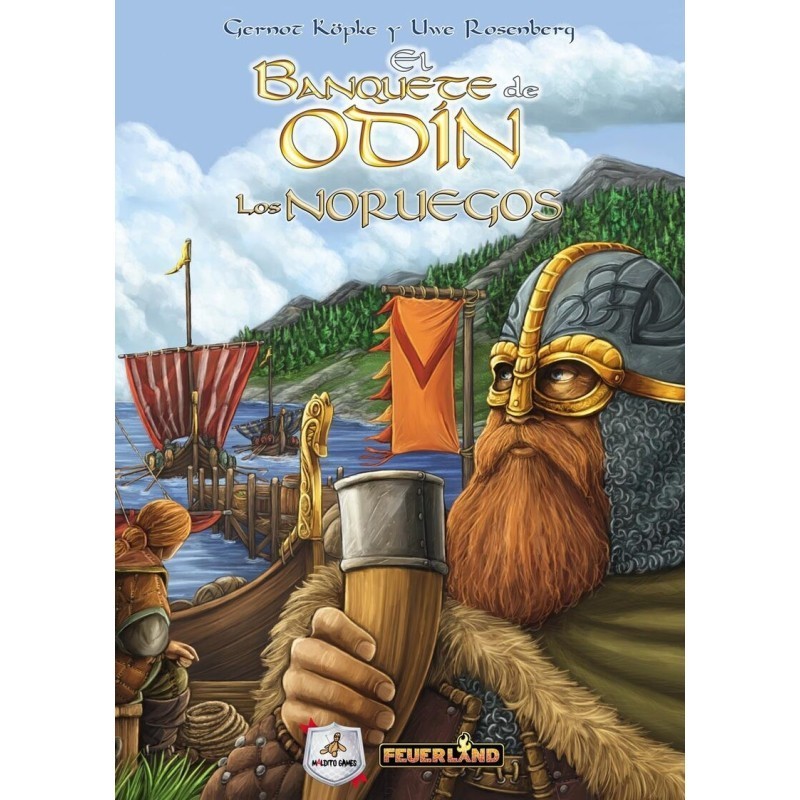 Imagen de la portada de la ampliación del juego de mesa el Banquete de Odin: Los Noruegos.