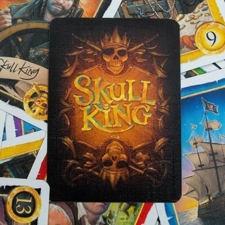 Image of the components of the Skull King trick-taking game.