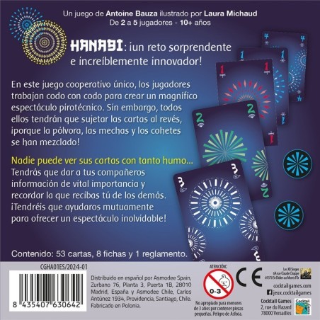 Imagen posterior del juego de cartas Hanabi.