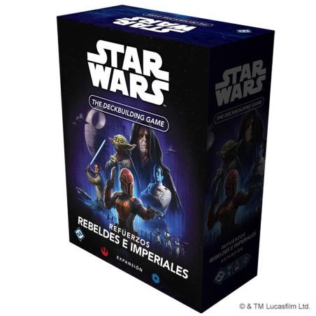 Imagen de la portada de la ampliación refuerzos rebeldes e imperio para star wars deckbuilding game comprar SW deckbuilding game