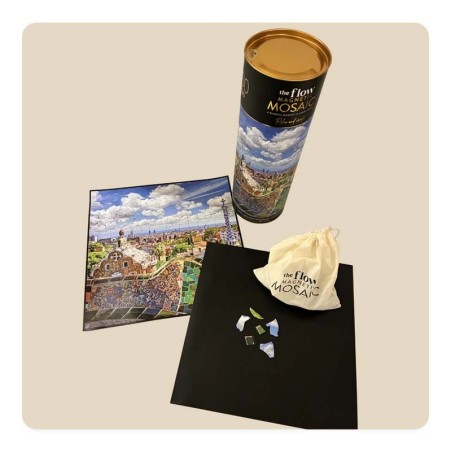 Park Güell with panoramic view of Barcelona.