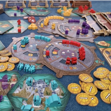 Imagen de los componentes del juego de mesa Diluvium comprar diluvium