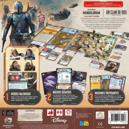 Back image of the box of Mandalorian Adventures: A Clan of Two – Buy The Mandalorian expansion