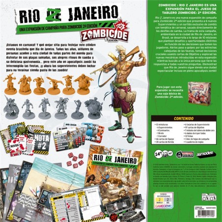 Imagen del juego cooperativo zombicide Rio Z Janeiro comprar juegos de mesa