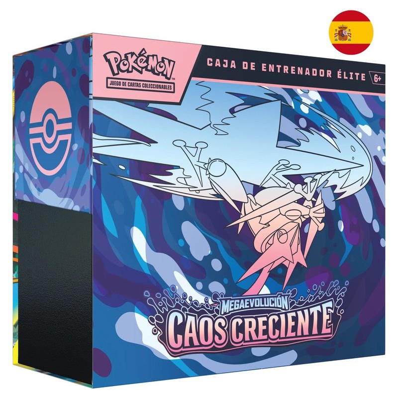 Imagen de la caja de entrenador de elite de pokemon caos creciente mayo 2026 en español comprar pokemon