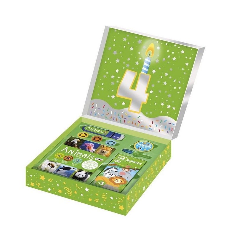 Set de regalo: "Feliz cumpleaños: 4 años".