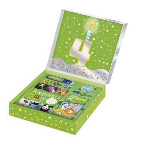 Set de regalo feliz cumpleaños 4 años.