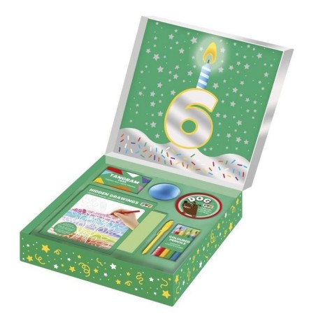 Set de regalo feliz cumpleaños 6 años.