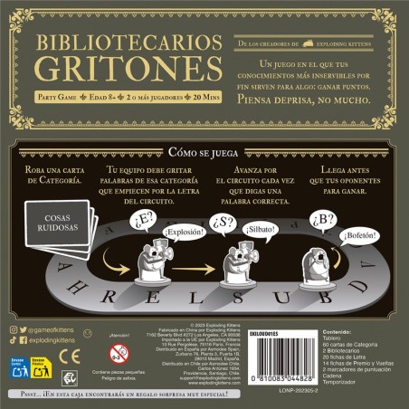 Imagen del juego de palabras bibliotecarios gritones comprar juegos de mesa