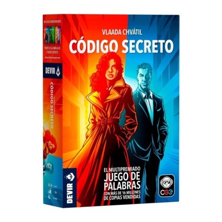 Caja del juego de deducción código secreto de Devir.