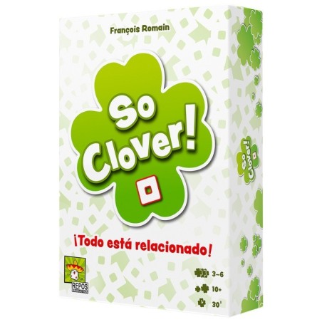 caja del juego cooperativo de palabras so clover de asmodee