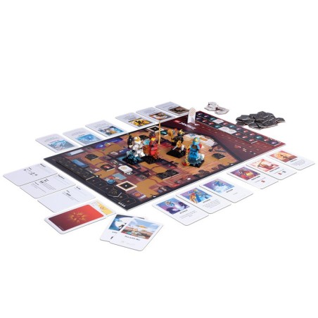 Componentes del juego cooperativo de aventuras ninjago destiny's bounty adventures de asmodee
