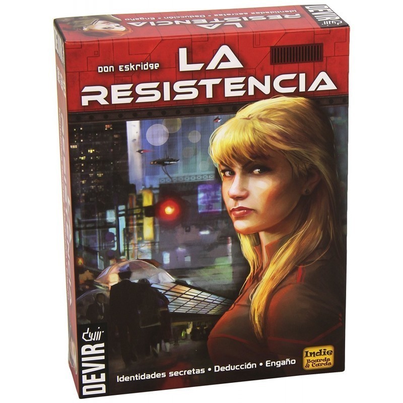 Box of the hidden roles game The Resistance by Devir. Box of the hidden roles game The Resistance by Devir.