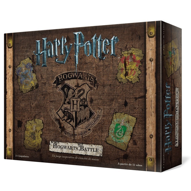 Box of the Harry Potter: Hogwarts Battle deck-building board game by Asmodee. Box of the Harry Potter: Hogwarts Battle deck-building board game by Asmodee.