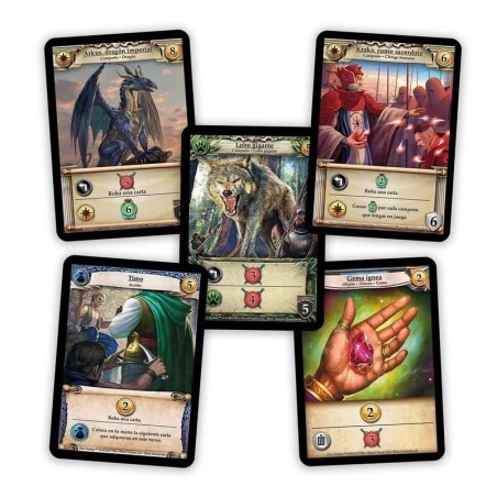Cards of the Hero Realms deck-building game by Devir.