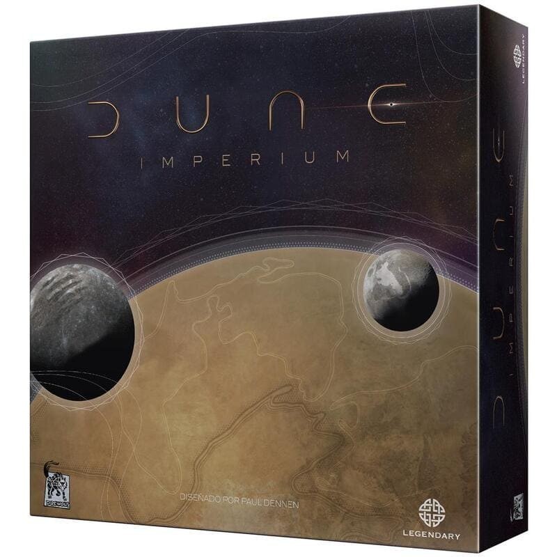 Box of the Dune: Imperium deck-building and Eurogame board game by Asmodee.
