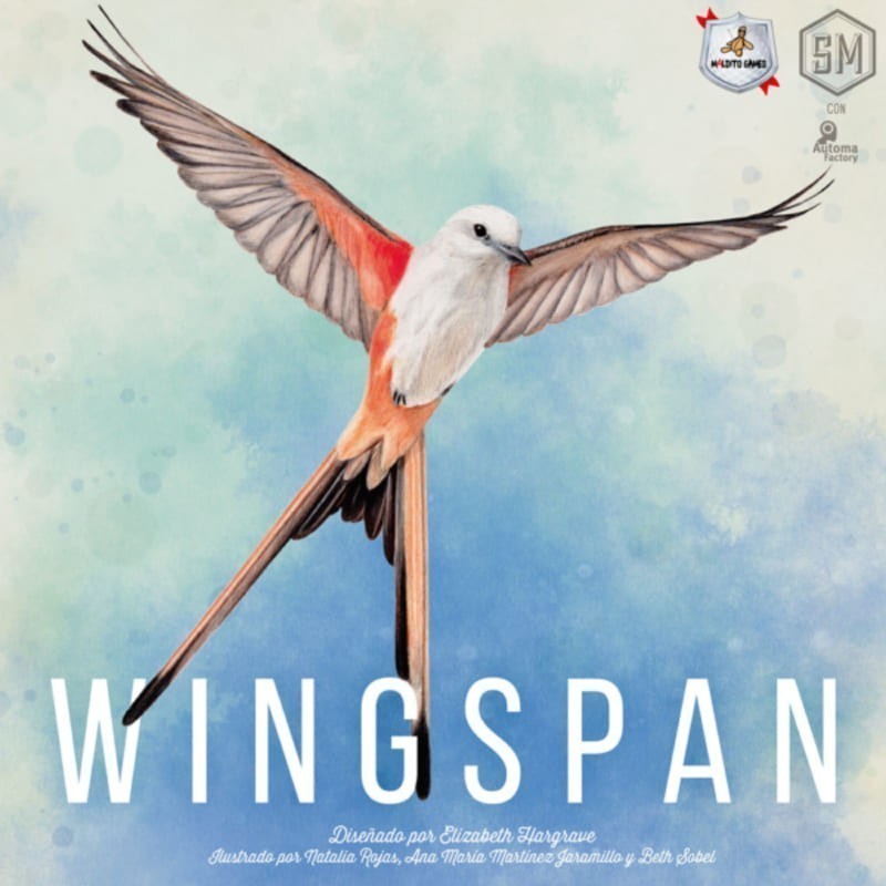 Caja del juego de mesa engine building wingspan de maldito games