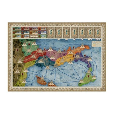 tablero del juego de mesa de estrategia y comercio concordia de masqueoca
