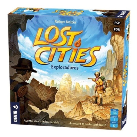 Box of the Lost Cities two-player board game by Devir.