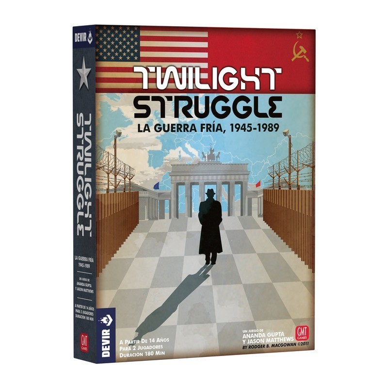 Box of the Twilight Struggle two-player board game by Devir. Box of the Twilight Struggle two-player board game by Devir.