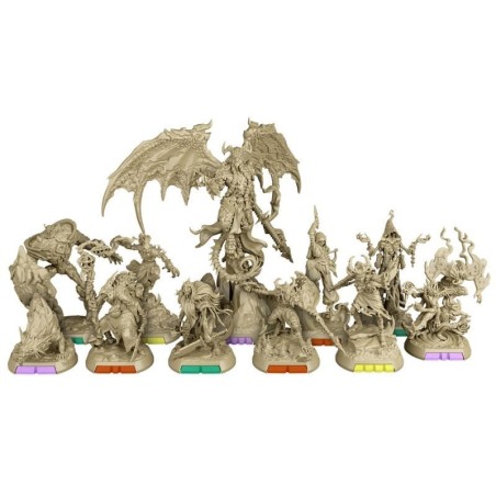 componentes del juego de mesa cooperativo descent leyendas de las tinieblas de fantasy flight games