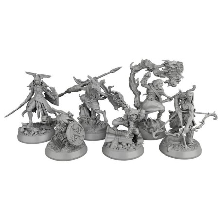 componentes del juego de mesa cooperativo descent leyendas de las tinieblas de fantasy flight games
