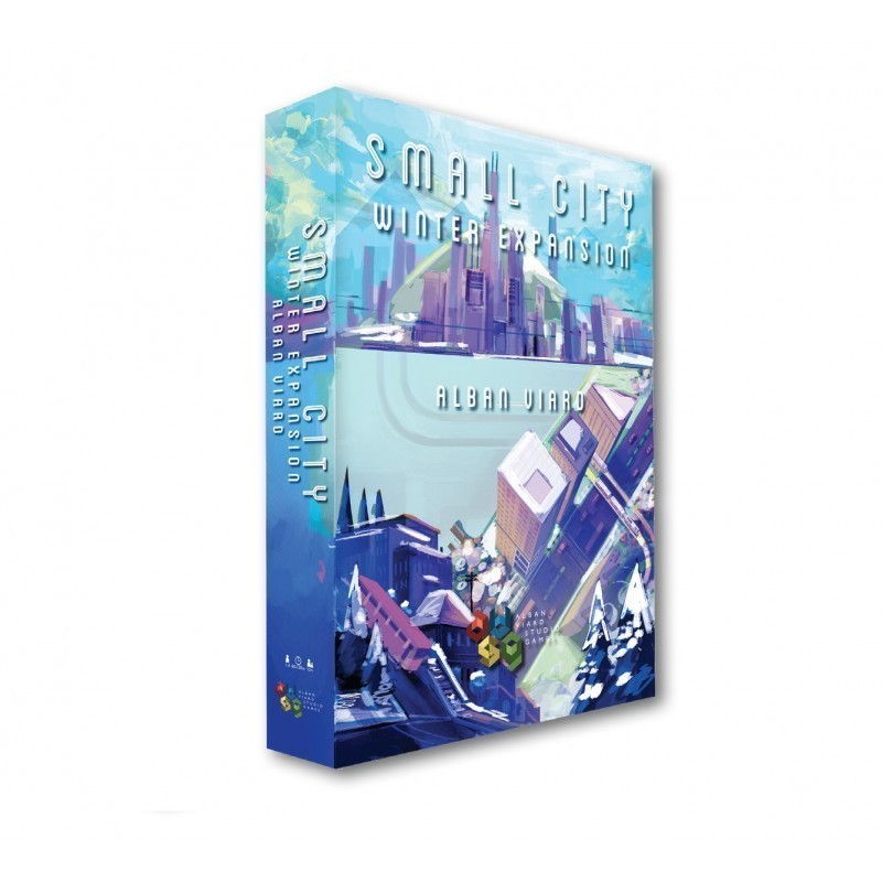caja de la ampliacion del juego de mesa small city expansión de invierno de av studio