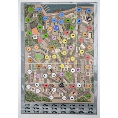 Components of the strategic board game 24h of zacatrus - buy at el taller del modelista