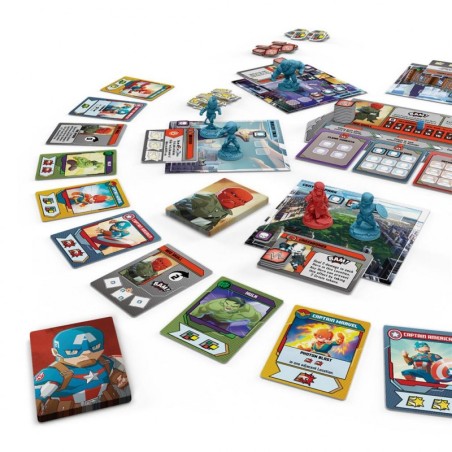 Marvel United cooperative superhero board game components by CMON - buy at El Taller del Modelista
