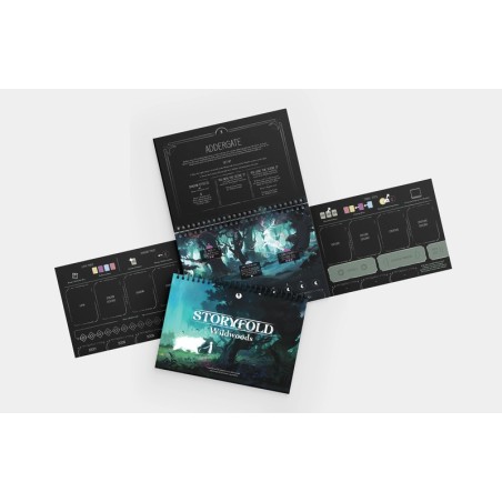 componentes del juego narrativo solitario storyfold: wildwoods de open owl - comprar en el taller del modelista